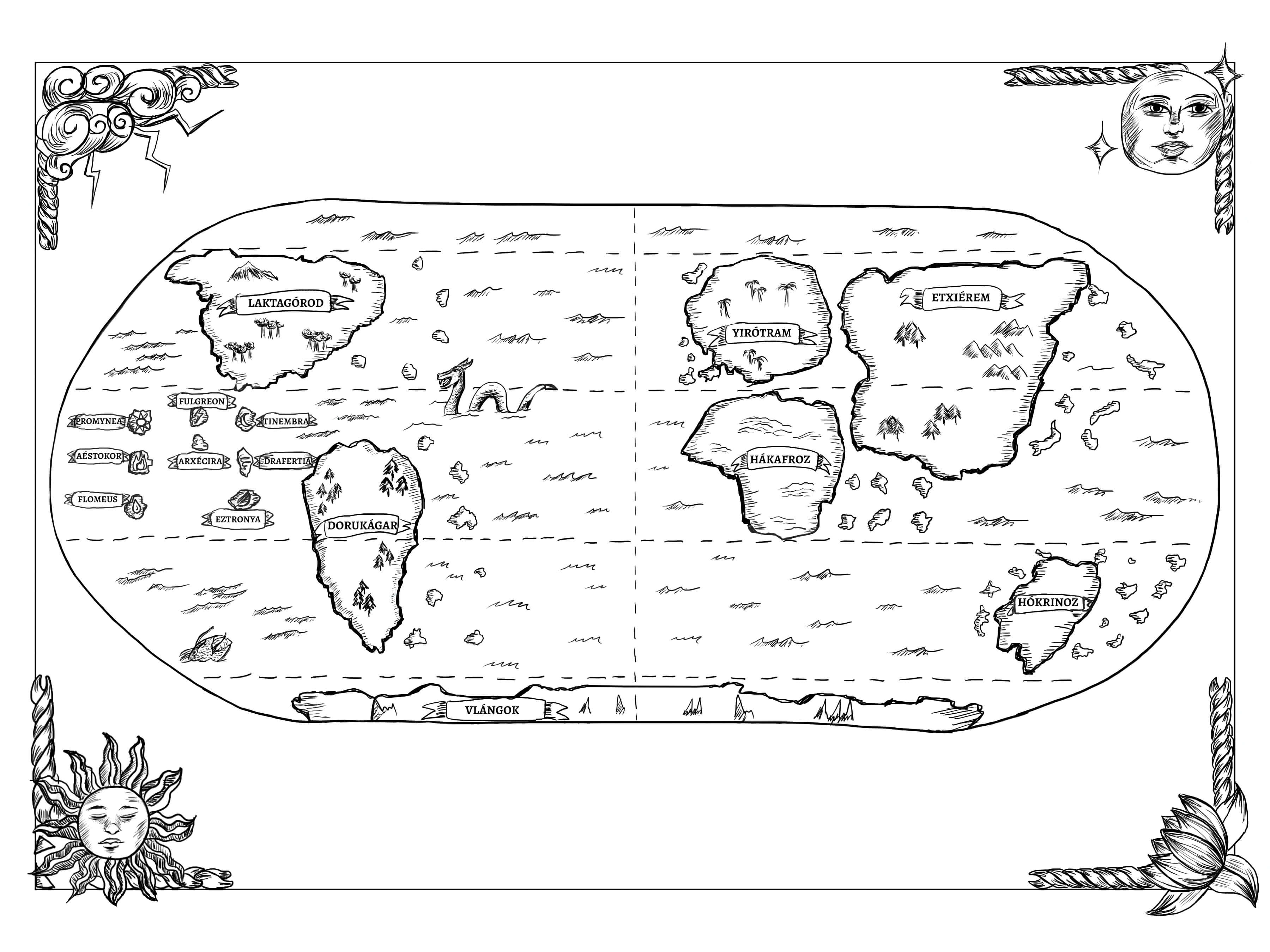 Mapa de la saga Essentia Aeterna